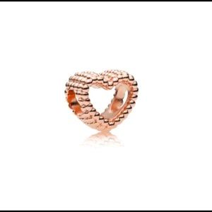 Beaded Heart Charm Pandora